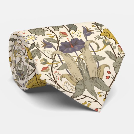 Nahtloses vintage Blumenmuster Krawatte (Gerollt)