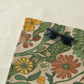 Nahtloses vintage botanisches Muster  Strandtuch (Beispiel)
