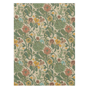 Nahtloses vintage botanisches Muster Tischdecke