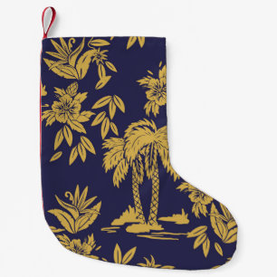 Nahtloses Vintage-Design mit Hawaii, tropisch Kleiner Weihnachtsstrumpf