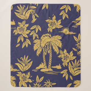 Nahtloses Vintage-Design mit Hawaii, tropisch Sherpadecke