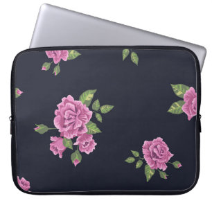 Nahtloses Vintage-Muster in Form einer Blume p Laptopschutzhülle