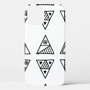 Nahtloses Vintage-Muster. Schwarz-weiße Geometrie Case-Mate iPhone Hülle