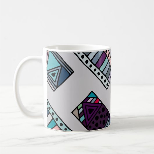 Nahtloses Vintages Muster. geometrischer Hintergru Kaffeetasse (Links)