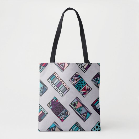 Nahtloses Vintages Muster. geometrischer Hintergru Tasche (Vorderseite)