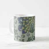 Nahtloses Vintages Muster mit romantischem Vogel a Kaffeetasse (Vorderseite Links)