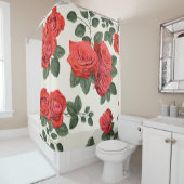 Nahtloses Vintages Muster mit Rose Duschvorhang (Beispiel)