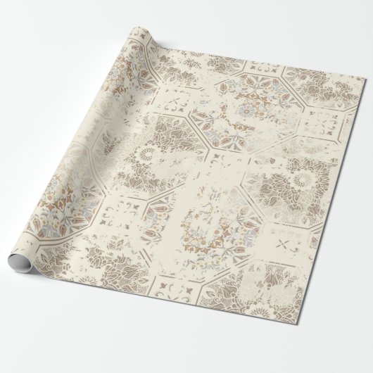 Nahtloses Vintages Muster mit Wirkung von attriti Geschenkpapier (Ungerollt)