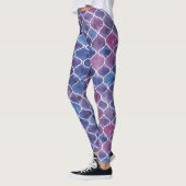 Nahtloses Violett-Muster Leggings (Links)