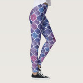Nahtloses Violett-Muster Leggings (Rechts)