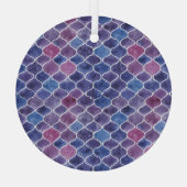 Nahtloses Violett-Muster Ornament Aus Glas (Rückseite)