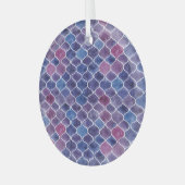 Nahtloses Violett-Muster Ornament Aus Glas (Vorderseite links)