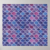 Nahtloses Violett-Muster Poster (Vorne)