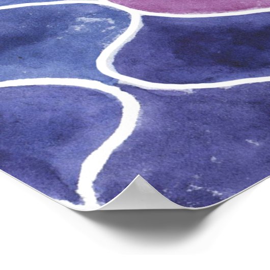 Nahtloses Violett-Muster Poster (Ecke)