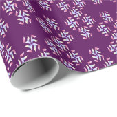 Nahtloses violettes geometrisches Sternmuster Geschenkpapier (Rolleneckpunkt)