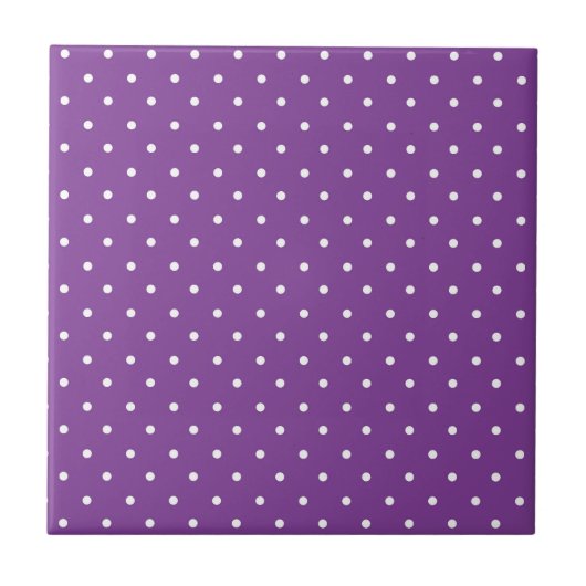 Nahtloses violettes Hintergrund-Polka-Punkt-Muster Fliese (Vorderseite)