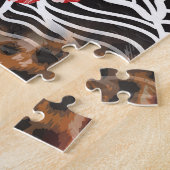 Nahtloses Wasserfarben-Blumenmuster mit Textur. Puzzle (Seite)