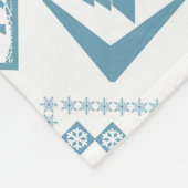 Nahtloses Weihnachts-Patchwork-Schneeflocken-Butto Fleecedecke (Ecke)