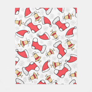 Nahtloses Weihnachtsmuster, festliches Design. Fleecedecke