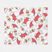 Nahtloses Weihnachtsmuster, festliches Design. Fleecedecke (Vorderseite (Horizontal))