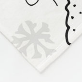 Nahtloses Weihnachtsmuster, festliches Design. Fleecedecke (Ecke)