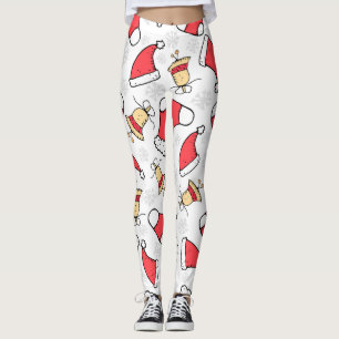 Nahtloses Weihnachtsmuster, festliches Design. Leggings