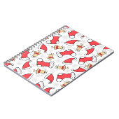 Nahtloses Weihnachtsmuster, festliches Design. Notizblock (Linke Seite)