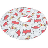 Nahtloses Weihnachtsmuster, festliches Design. Polyester Weihnachtsbaumdecke (Schrägansicht)