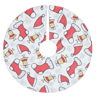 Nahtloses Weihnachtsmuster, festliches Design. Polyester Weihnachtsbaumdecke