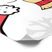 Nahtloses Weihnachtsmuster, festliches Design. Poster (Ecke)