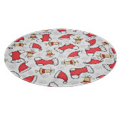 Nahtloses Weihnachtsmuster, festliches Design. Schneidebrett (Ecke)