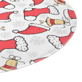 Nahtloses Weihnachtsmuster, festliches Design. Schneidebrett (Ecke)