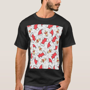 Nahtloses Weihnachtsmuster, festliches Design. T-Shirt
