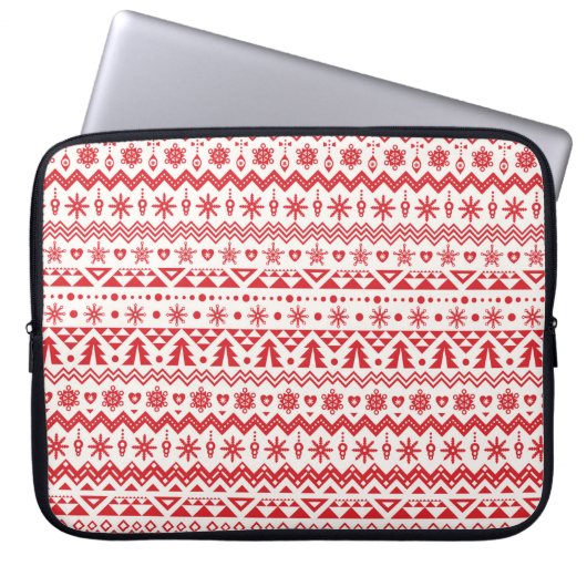 nahtloses Weihnachtsmuster Laptopschutzhülle (Vorderseite)