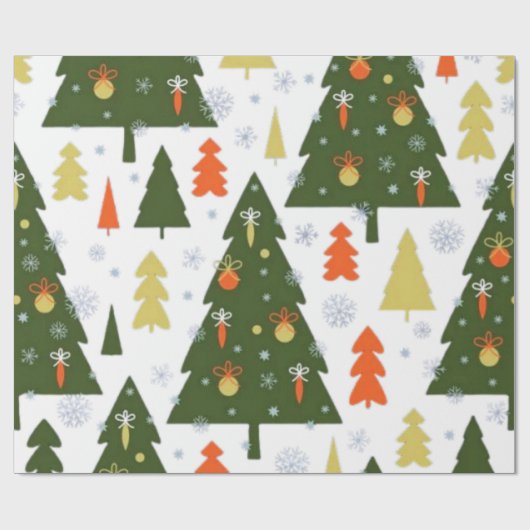 Nahtloses Weihnachtsmuster mit dekorierter Geschen Geschenkpapier (Flach)