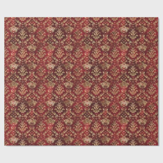 Nahtloses Weihnachtsmuster mit goldenen Foil-Akzen Geschenkpapier (Flach)