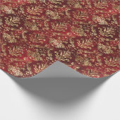 Nahtloses Weihnachtsmuster mit goldenen Foil-Akzen Geschenkpapier (Ecke)