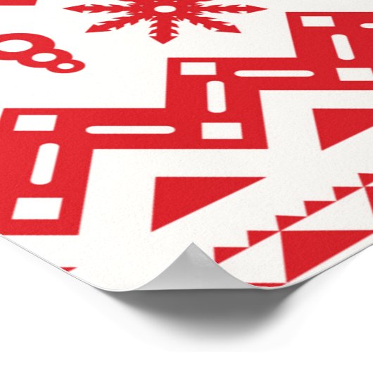 nahtloses Weihnachtsmuster Poster (Ecke)