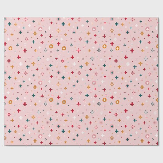 Nahtloses Weihnachtsmuster-Wrap-Papier Geschenkpapier (Flach)