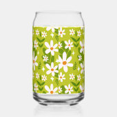 Nahtloses weißes Daisy-Muster Dosenglas (Rechts)