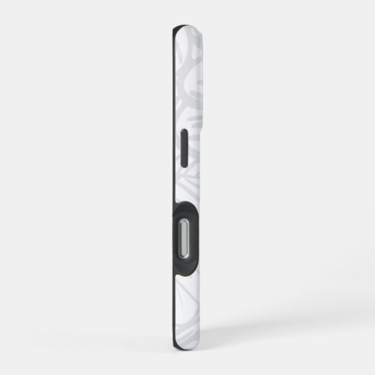 Nahtloses weißes Hintergrundmuster iPhone Hülle (Rechte Seite)