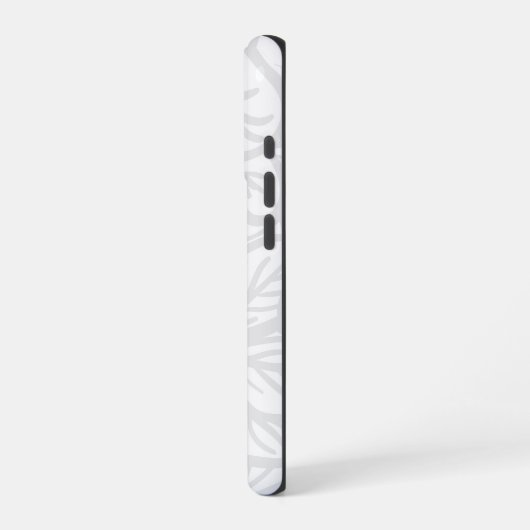 Nahtloses weißes Hintergrundmuster iPhone Hülle (Linke Seite)