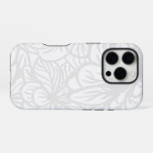 Nahtloses weißes Hintergrundmuster iPhone Hülle (Rückseite (Horizontal))