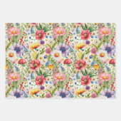 Nahtloses Wildblumen-Muster Möbel-Decoupage  Geschenkpapier Set (Vorderseite 2)
