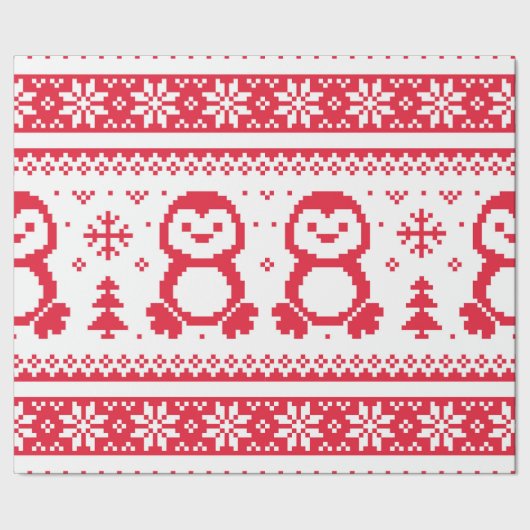 Nahtloses Wintermuster WeihnachtsPackpapier Geschenkpapier (Saum)