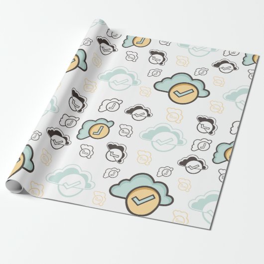 Nahtloses Wolkenmuster Geschenkpapier (Ungerollt)