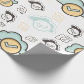 Nahtloses Wolkenmuster Geschenkpapier (Ecke)