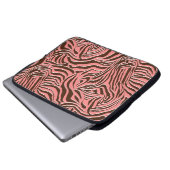 Nahtloses Zebra-Druckmuster Laptopschutzhülle (Vorne Knopf)