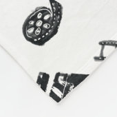 Nahtloses Ziakmuster mit Kinosymbolen und Klatsch Fleecedecke (Ecke)