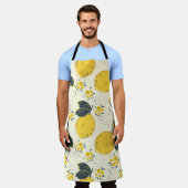 Nahtloses Zitrusmuster mit farbiger gelber Zitrone Schürze (Getragen)